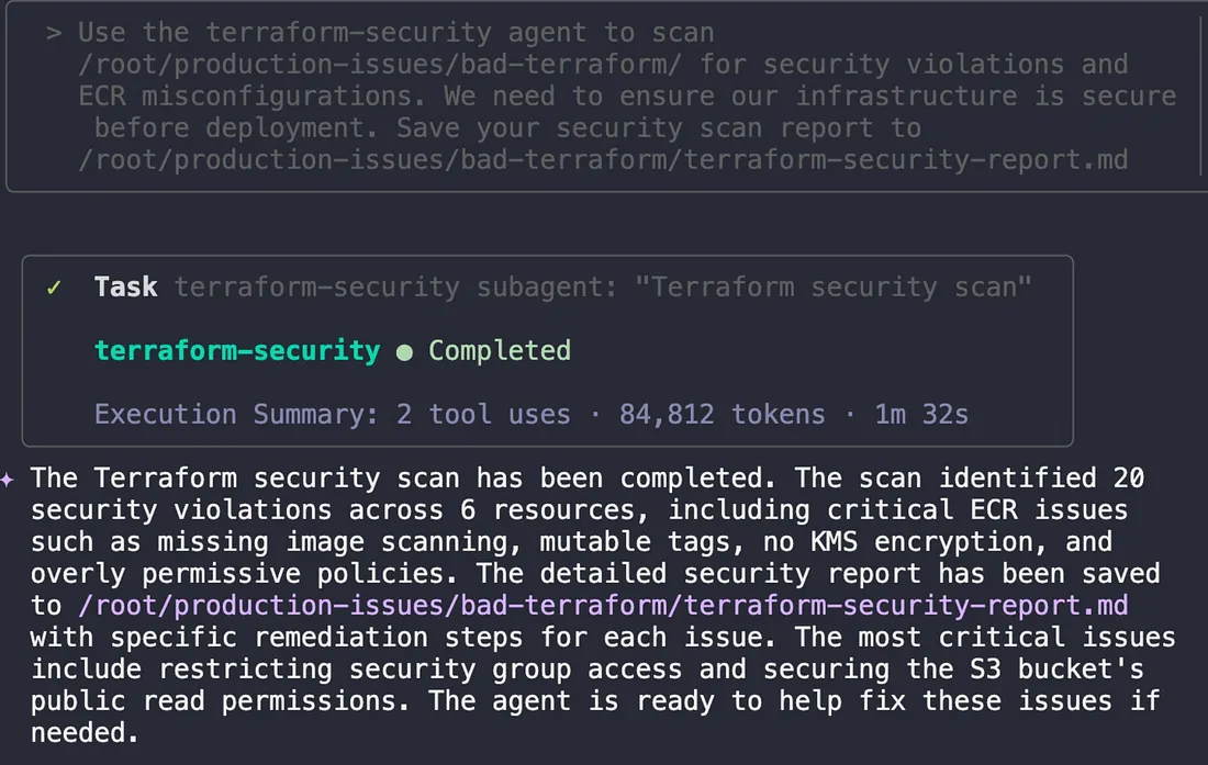 Terraform security scan​