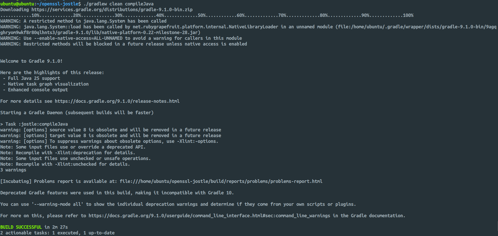 cmd compileJava