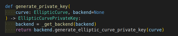 EC key generation