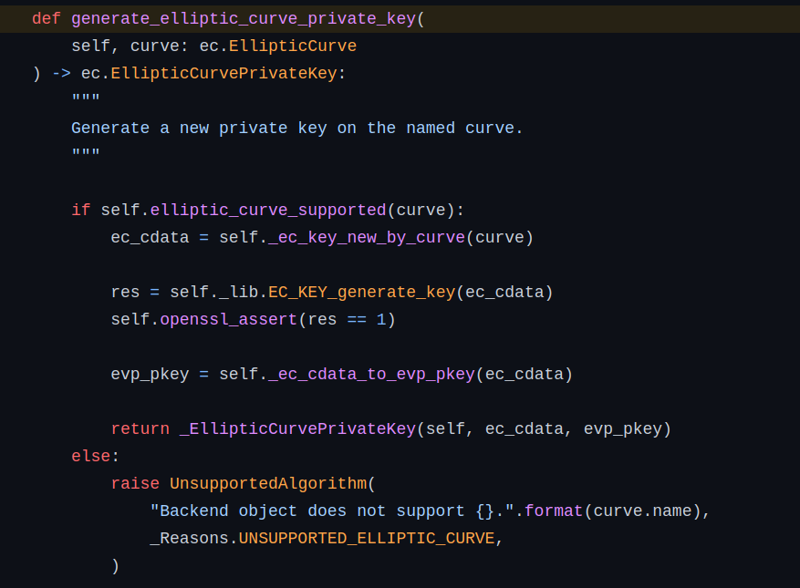Backend key loading