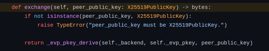 X25519 exchange
