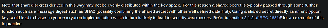 EVP key agreement reference