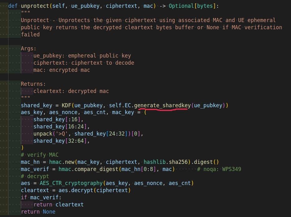 HN shared key generation