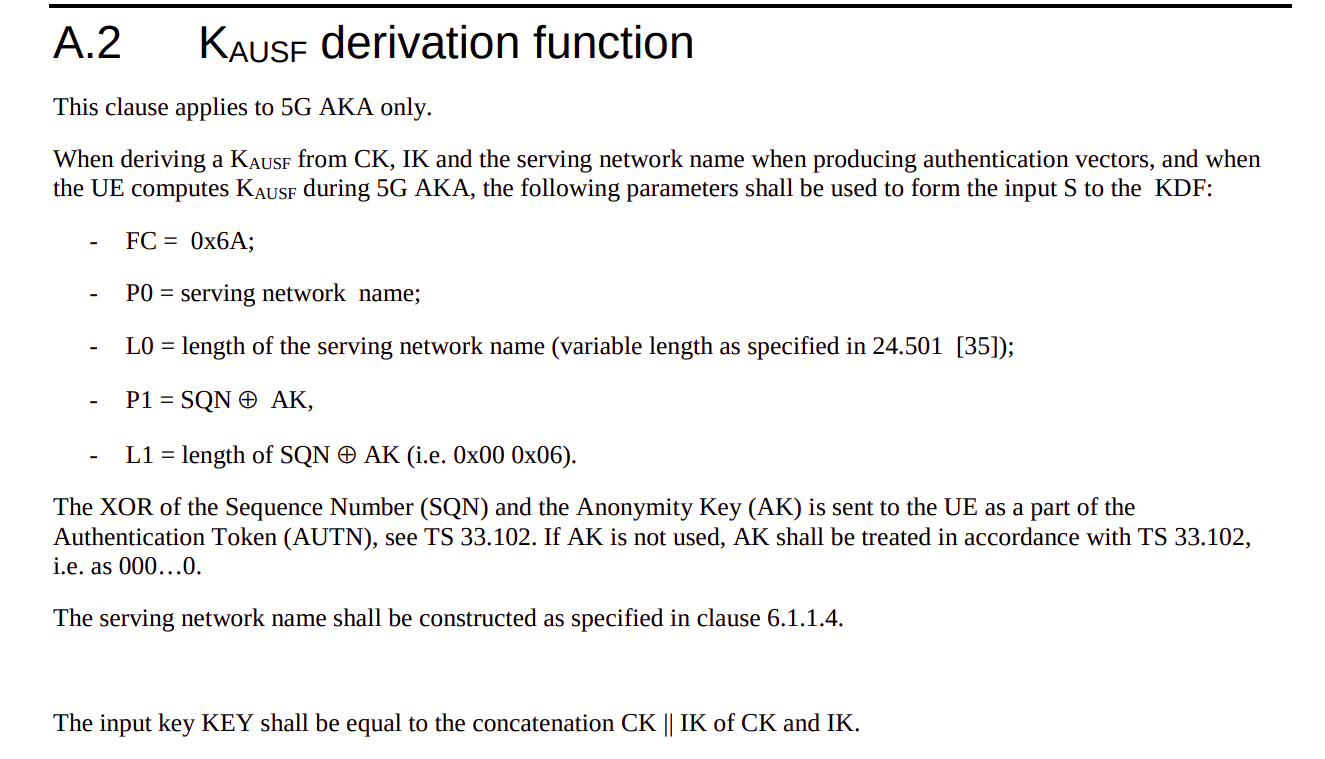 Kausf derivation spec