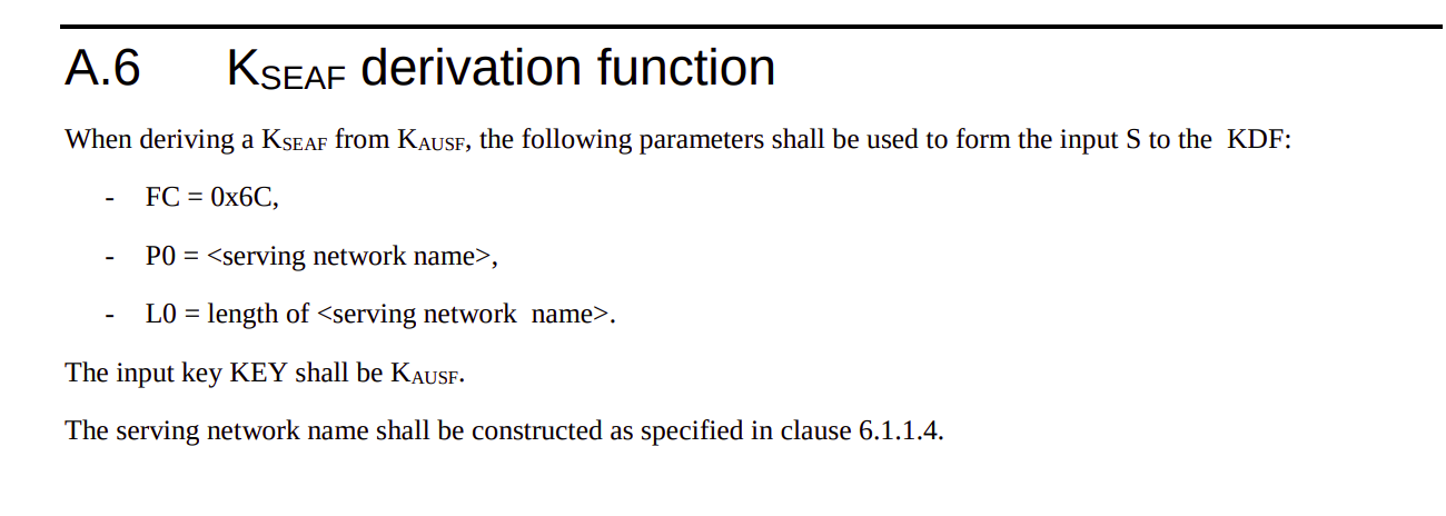 Kseaf derivation spec