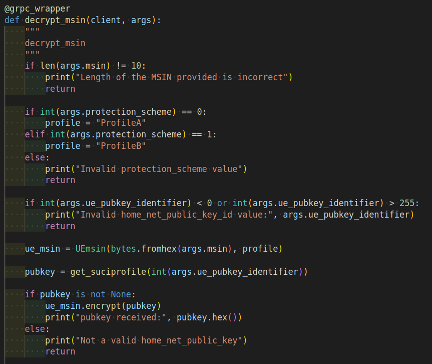 SUCI decryption start