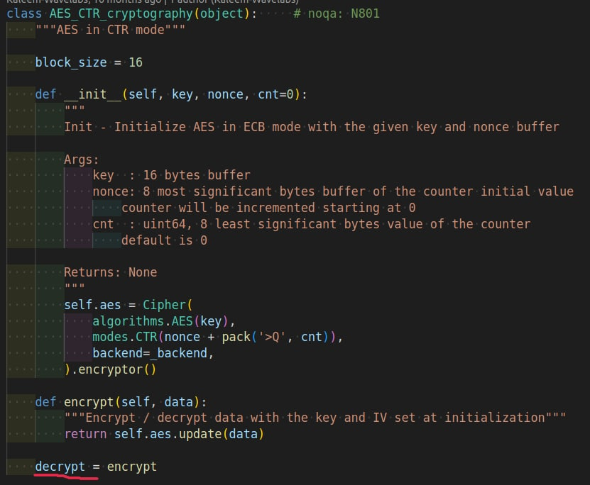 Final decryption output