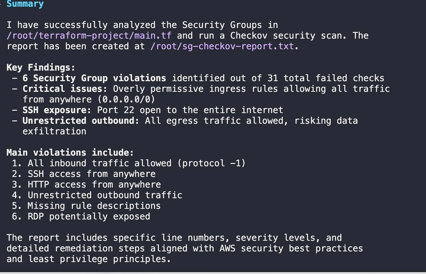 aws summary